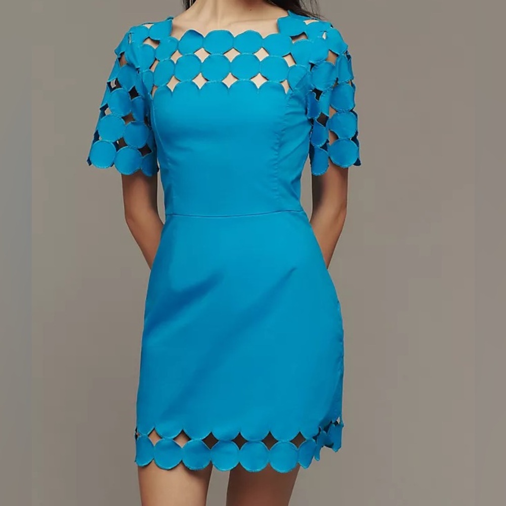 NWT Anthropologie Cutwork Mini Shift Dress